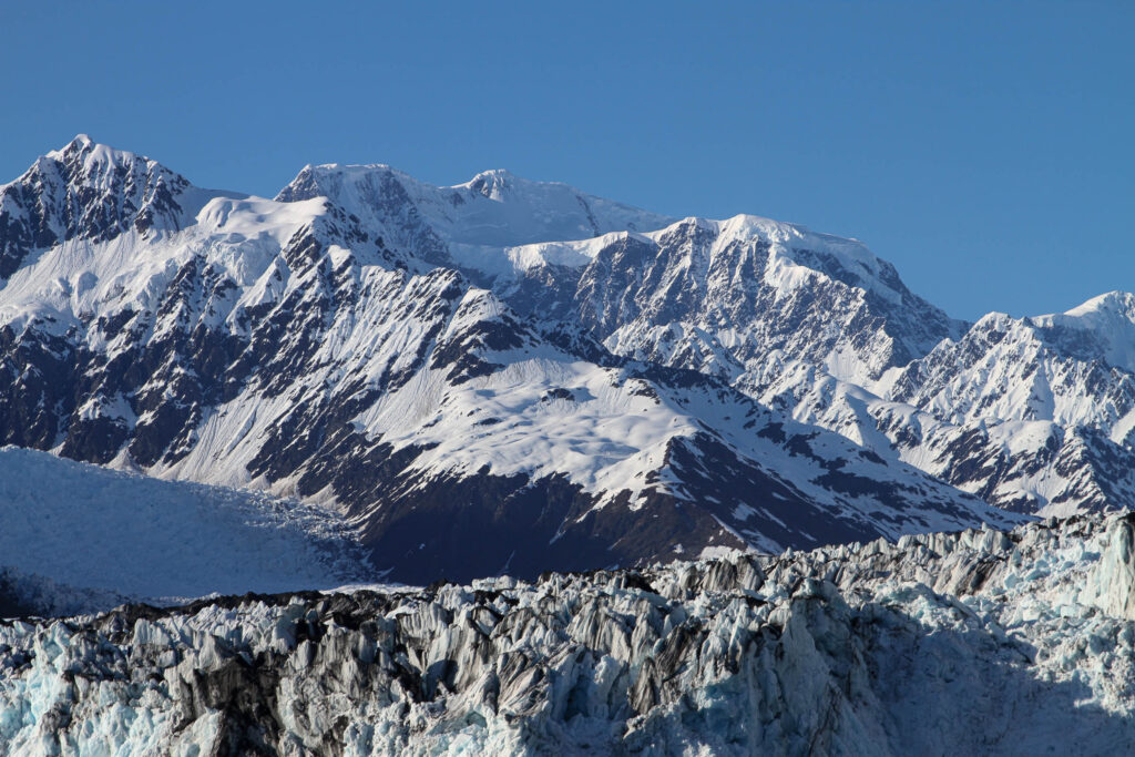 Alaska glacier and blue ice in Prince William Sound