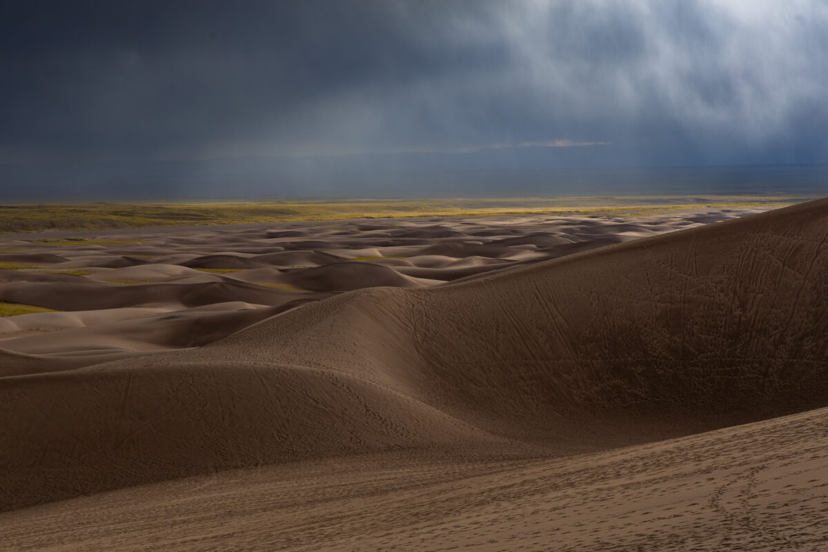 Gathering storm over Great Sand Dunes National Park Colorado
