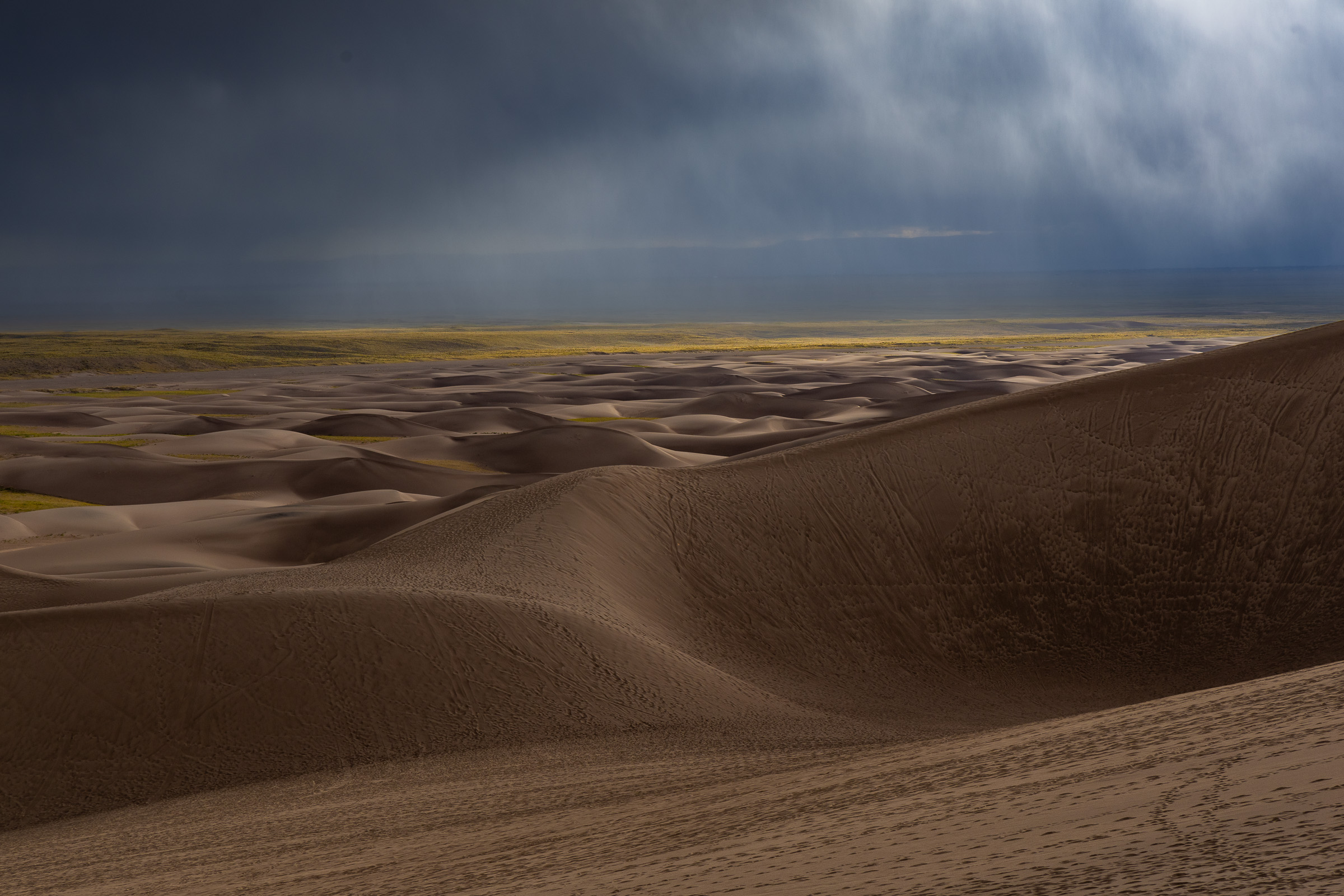 Gathering storm over Great Sand Dunes National Park Colorado