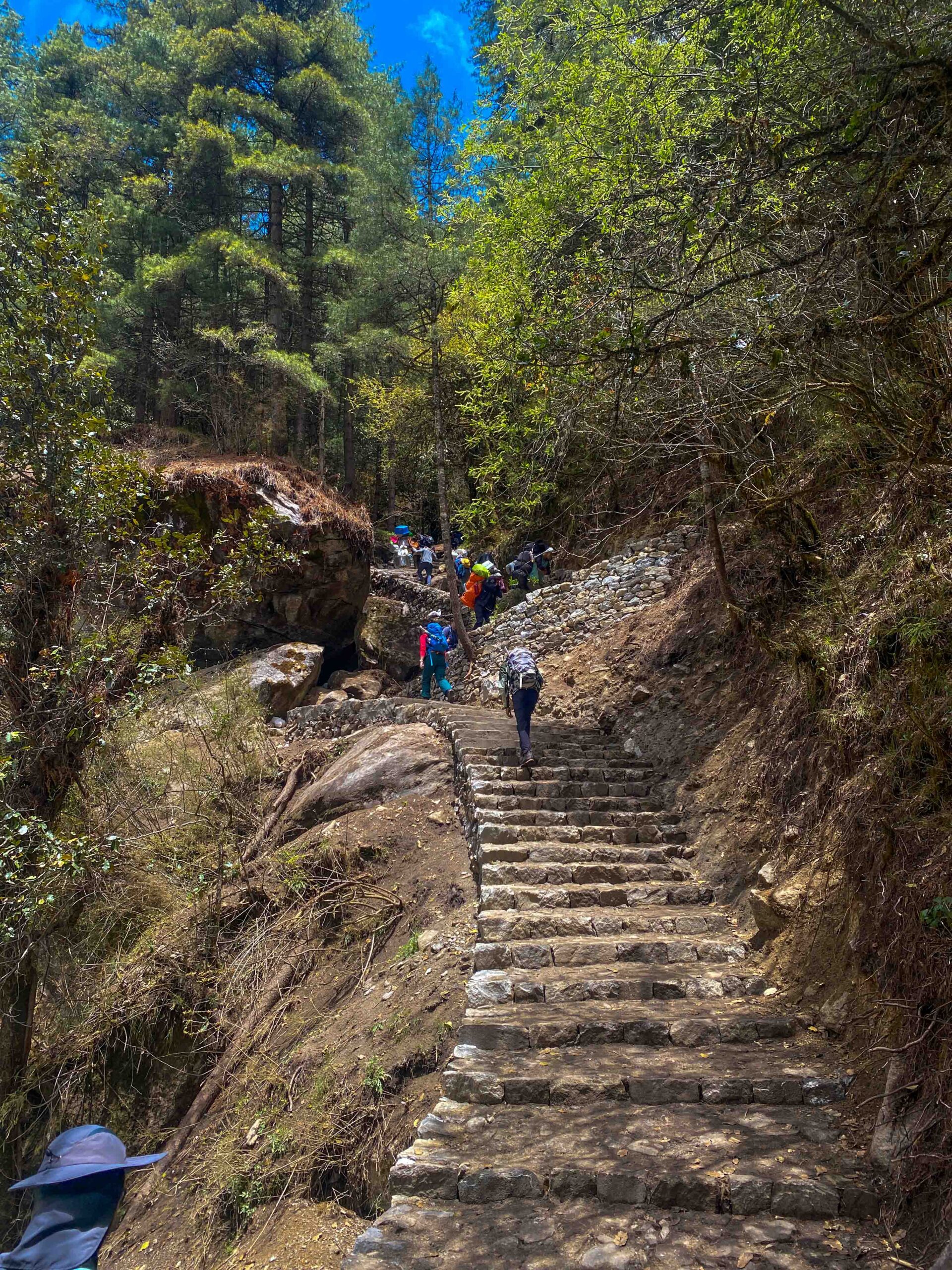 Rocky Nepali flat trail on the Everest Base Camp trek