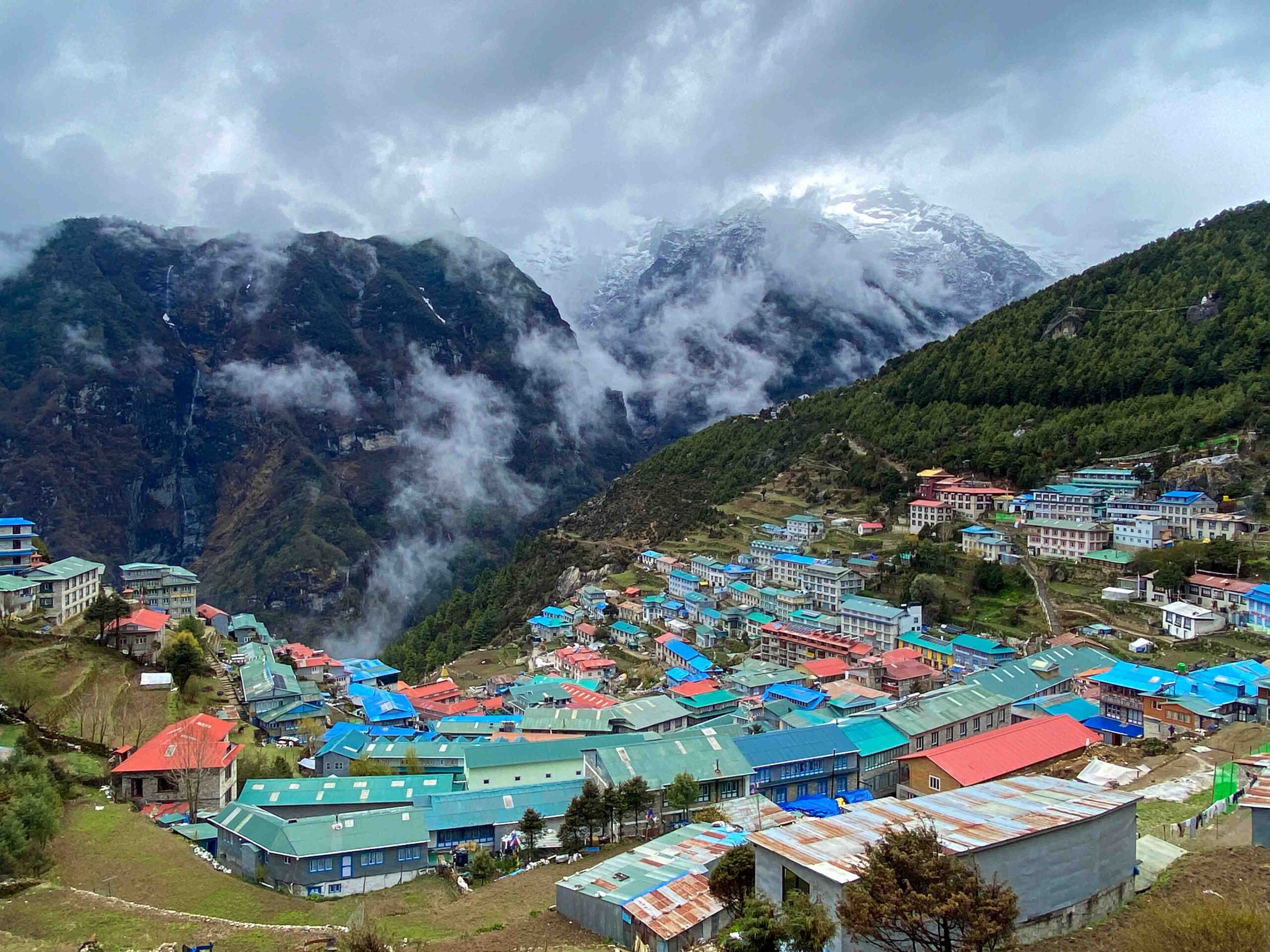 Namche Bazaar village in the Everest region of Nepal