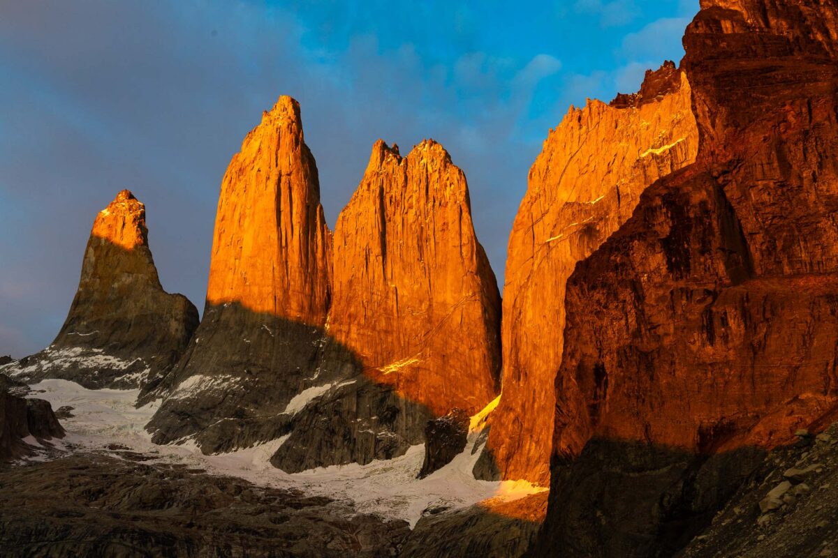 Los Torres in Chile at sunrise