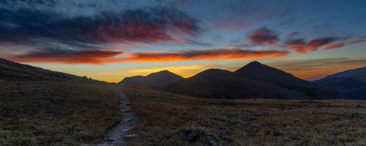Dawn on the Colorado Trail near Cottonwood Pass