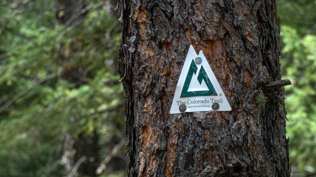 Colorado Trail Marker Along the Trail